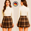 Jupe Plissée Tartan Coton Mélangé - vue 1 - OmniForYou