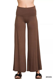 Zenana pantalon large taille repliée – vue principale – OmniForYou