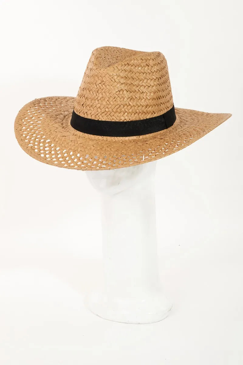 Chapeau de soleil Fame paille tressée – vue principale – OmniForYou