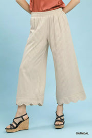 Umgee pantalon large rayé en lin – vue principale – OmniForYou