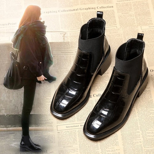 Bottines Fourrées Effet Daim Style Martin - vue 1 - OmniForYou