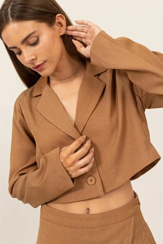 Blazer court HYFVE boutonné – vue principale – OmniForYou
