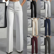 Pantalon Taille Haute Coupe Droite Minimaliste - vue 1 - OmniForYou