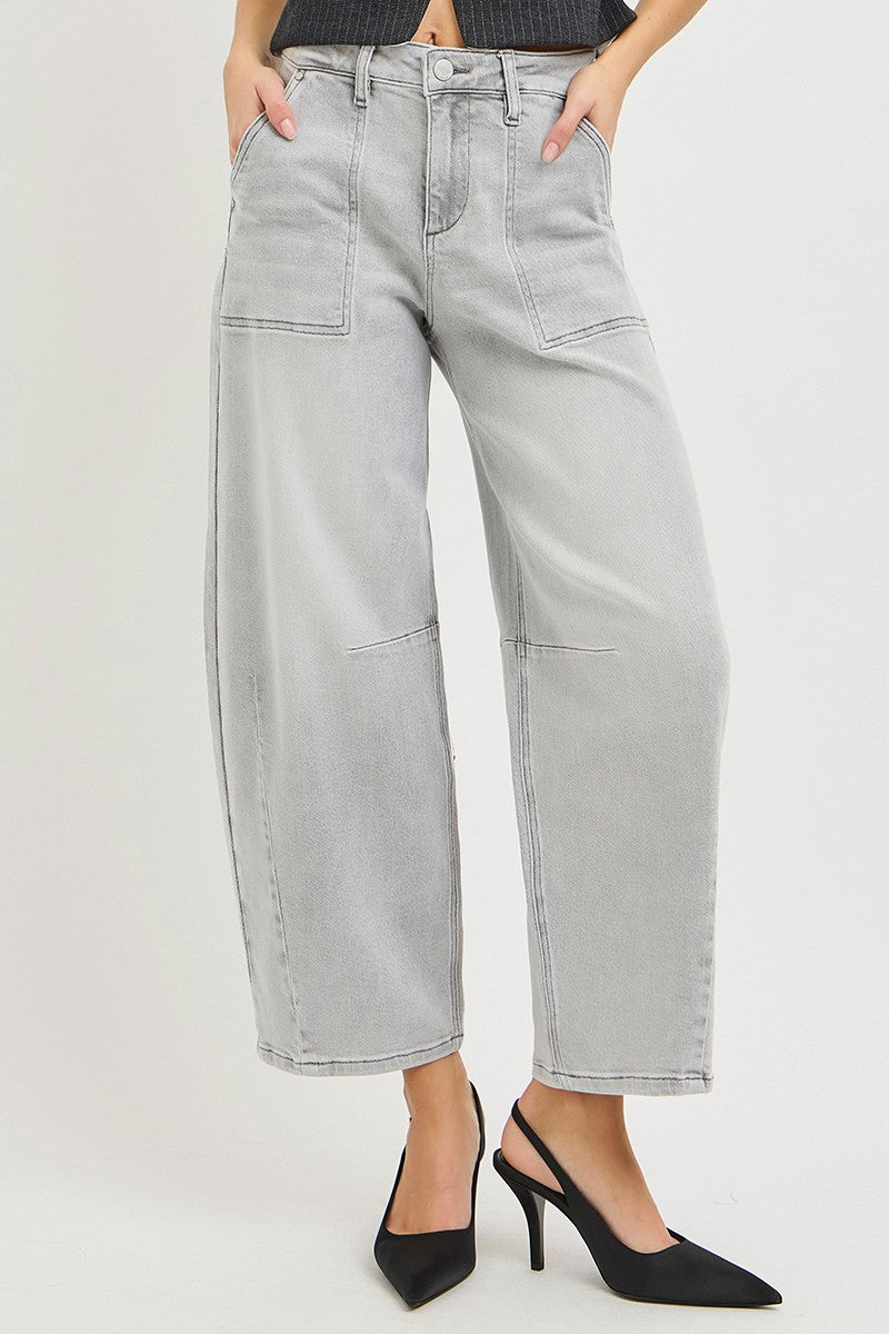 Jean fuselé taille haute coupe slouchy – vue principale – OmniForYou