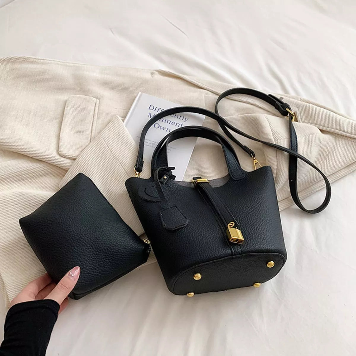 Sac bandoulière seau à fermoir – vue principale – OmniForYou