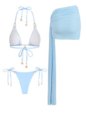 Ensemble Bikini 3 Pièces – Triangle & Jupe de plage