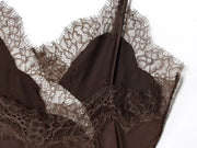 Robe Nuisette Satin – Dos Nu, Coupe Asymétrique