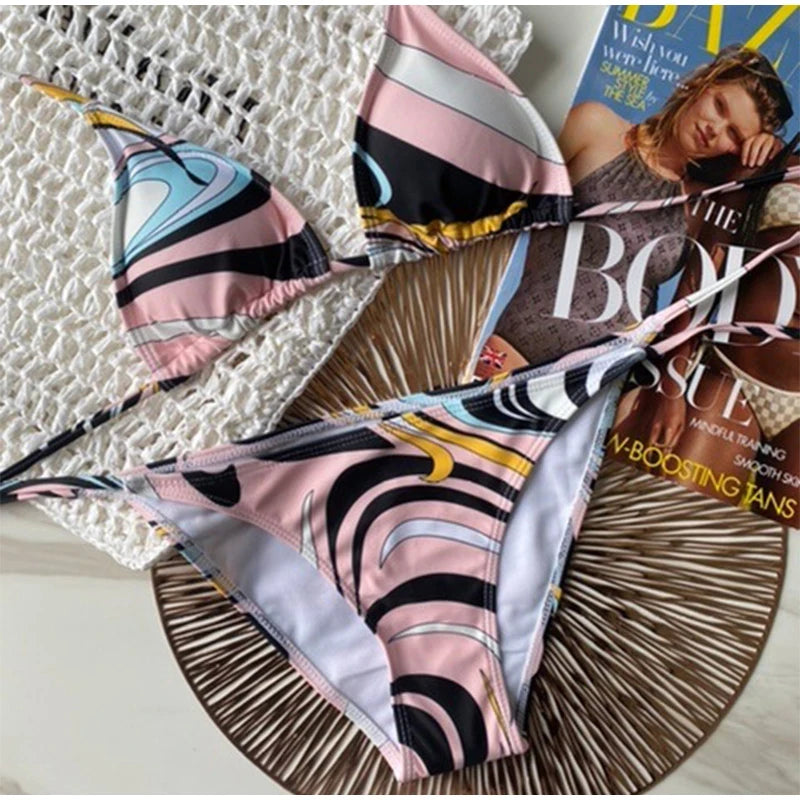 Bikini Push-up Imprimé – Effet Gainant