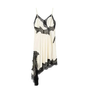 Robe Nuisette Satin – Dos Nu, Coupe Asymétrique