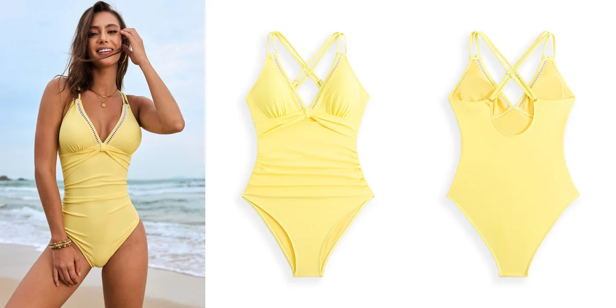 Maillot une pièce Gainant – Effet Froncé