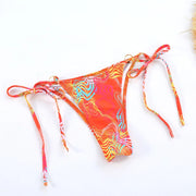 Bikini Triangle Imprimé – Col Halter à Nouer