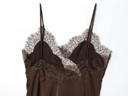 Robe Nuisette Satin – Dos Nu, Coupe Asymétrique
