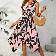 Robe longue Feuillage – Coupe fluide grande taille