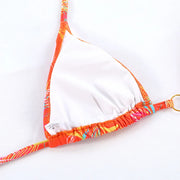 Bikini Triangle Imprimé – Col Halter à Nouer