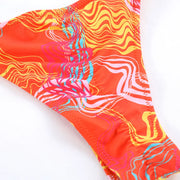 Bikini Triangle Imprimé – Col Halter à Nouer
