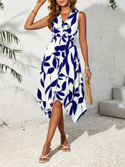 Robe longue Feuillage – Coupe fluide grande taille