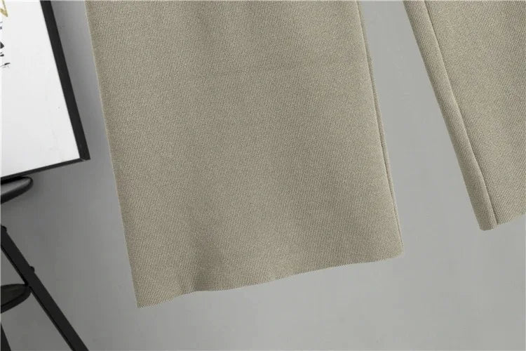 Ensemble Maille 3 Pièces – Cardigan, Top & Pantalon