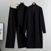 Ensemble Maille 3 Pièces – Cardigan, Top & Pantalon