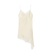 Robe Nuisette Satin – Dos Nu, Coupe Asymétrique