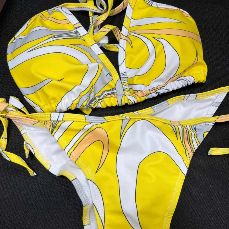 Bikini Push-up Imprimé – Effet Gainant