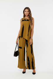 Ensemble Débardeur Imprimé & Pantalon Long