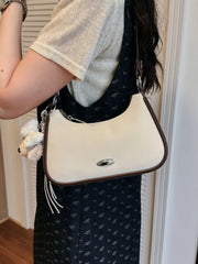 Sac porté épaule en denim à liseré contrasté – vue principale – OmniForYou