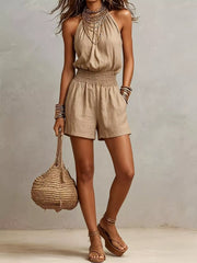 Combishort col halter dos nu – vue principale – OmniForYou