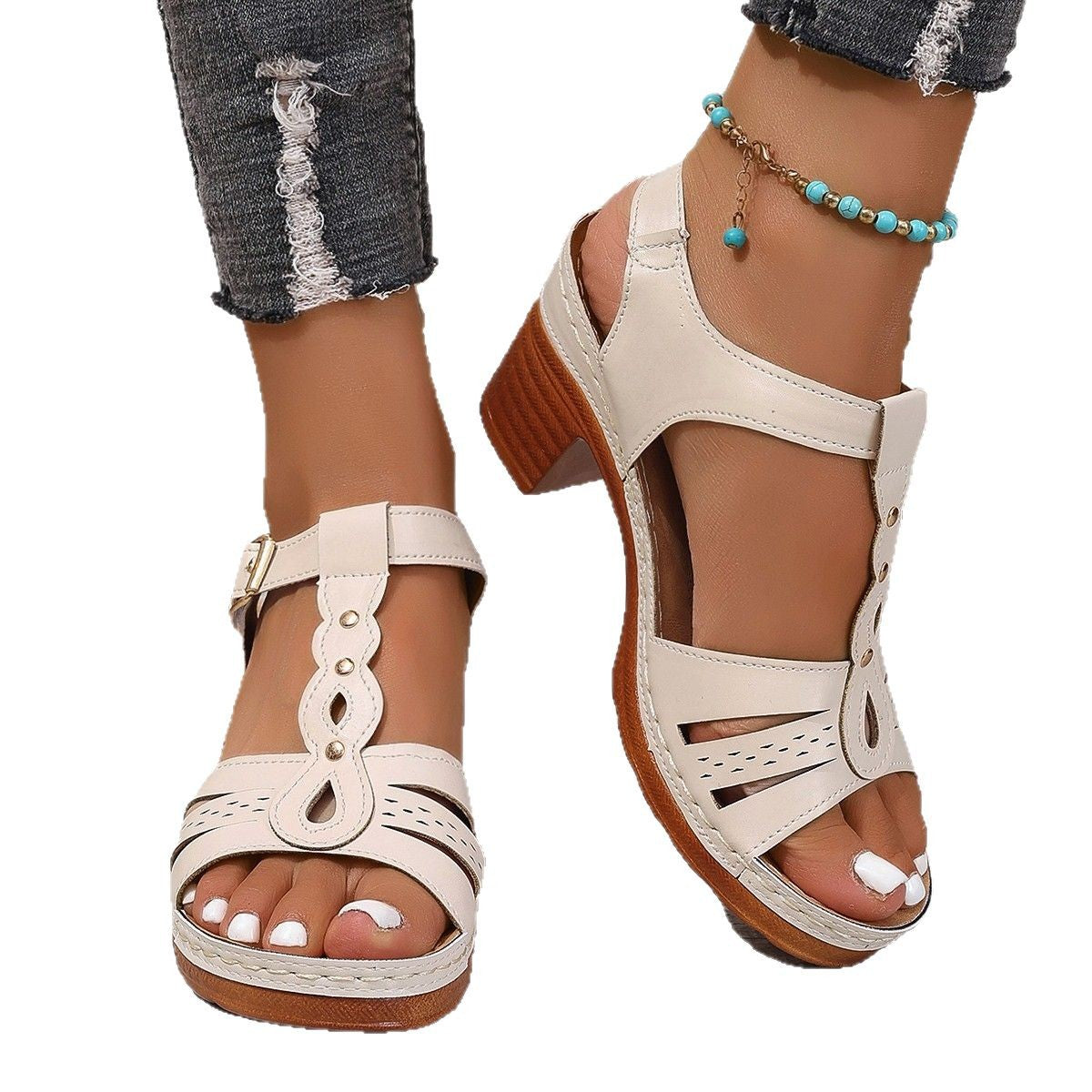 Sandales Talon Haut Grande Taille - vue 3 - OmniForYou
