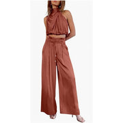 Ensemble Crop Top et Pantalon Large Urbain - vue 3 - OmniForYou